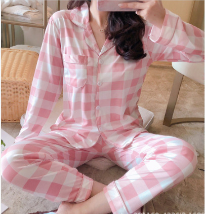 Cardigan Pijamas Mujer Otoño e Invierno Internet celebridad lindo traje de dos piezas de manga larga casual primavera coreana y otoño princesa estilo ropa para el hogar image 31