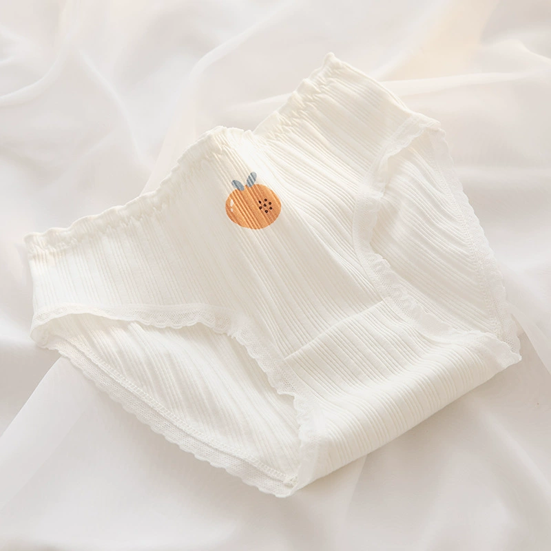 Women’s rib‑knit cotton panties, mid‑rise, lace trim, hip‑accenting, sizes M–XL