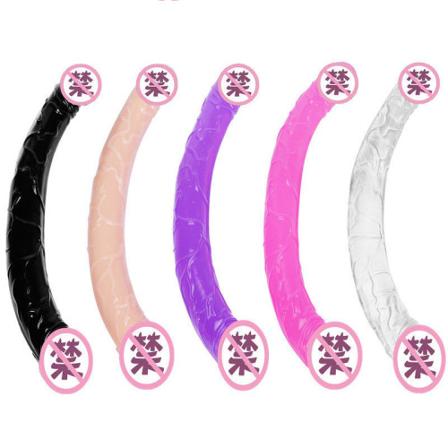 Double-headed TPE artificial dildo, extra long stallion, thick fake stem, lesbian lesbian adult sex toy
