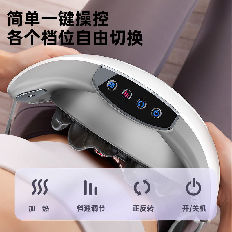 2025年新型大型円盤石腹マッサージ器具全自動お灸腹部マッサージ器多機能加熱腹マッサージ|undefined