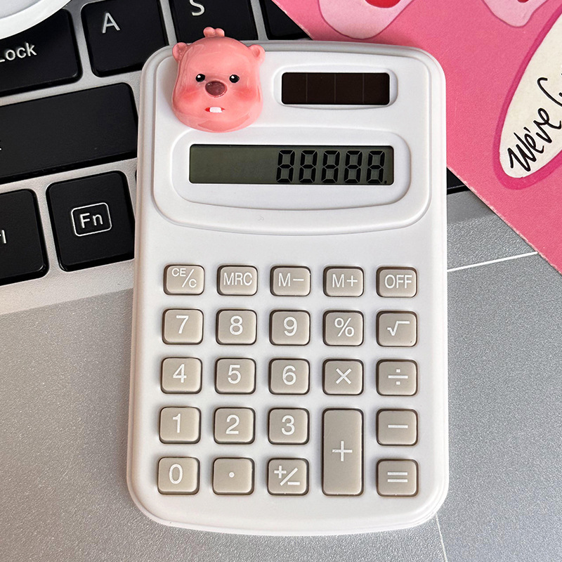 Calculadora de dibujos animados lindo creativo estudiante cultura de oficina producto de alto valor mini computadora portátil al por mayor