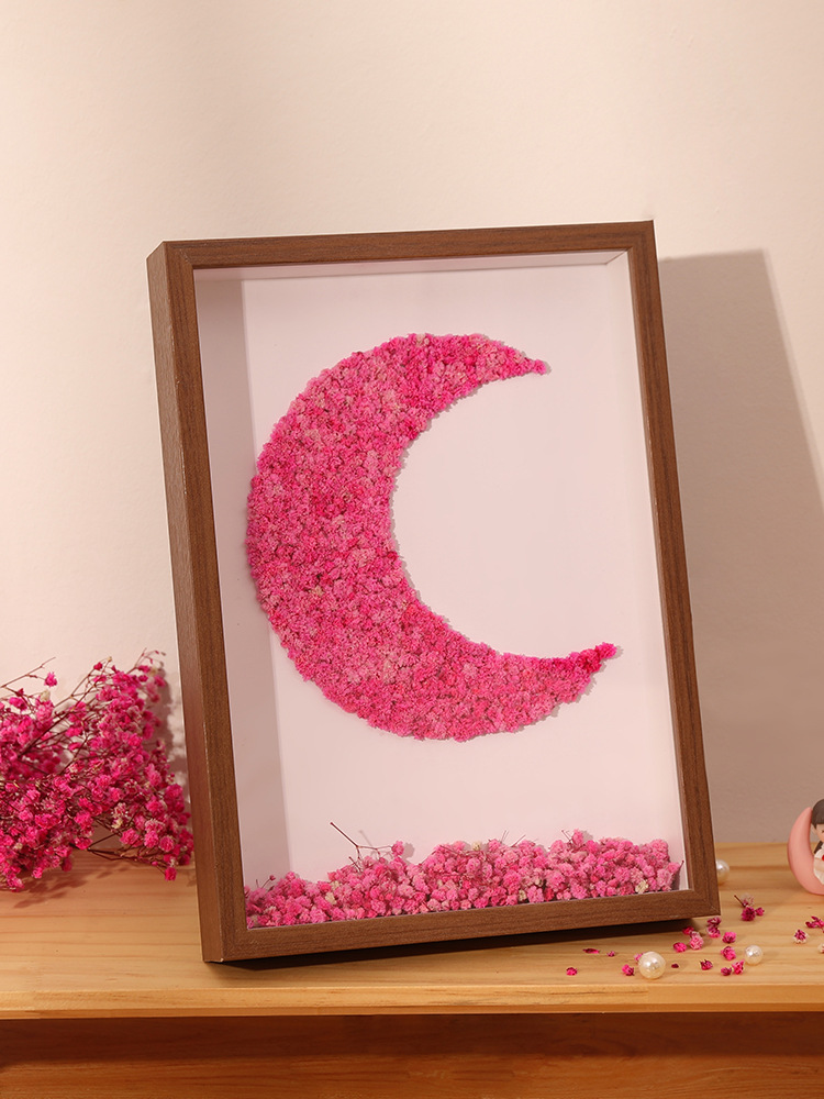 444Z批發中空乾花相框diy擺台花保存立體手工畫框放滿天星玫瑰花