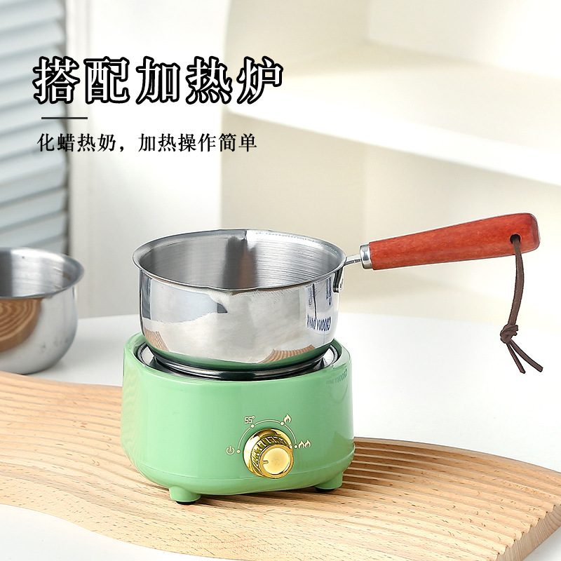 DIY製作器具ワックス瓶砂糖ショートニング溶融鍋加熱炉保温ミルクステンレス溶融ワックスミニ鍋|undefined