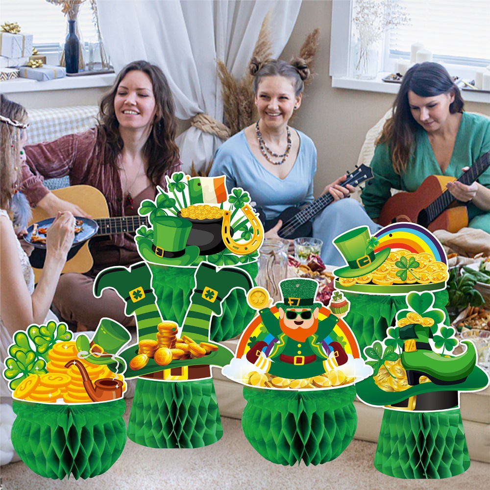 Transfronterizo nuevo día de San Patricio decoración colgante colgante colgante estereoscópico colgante decoración de fiesta del día de Irlanda