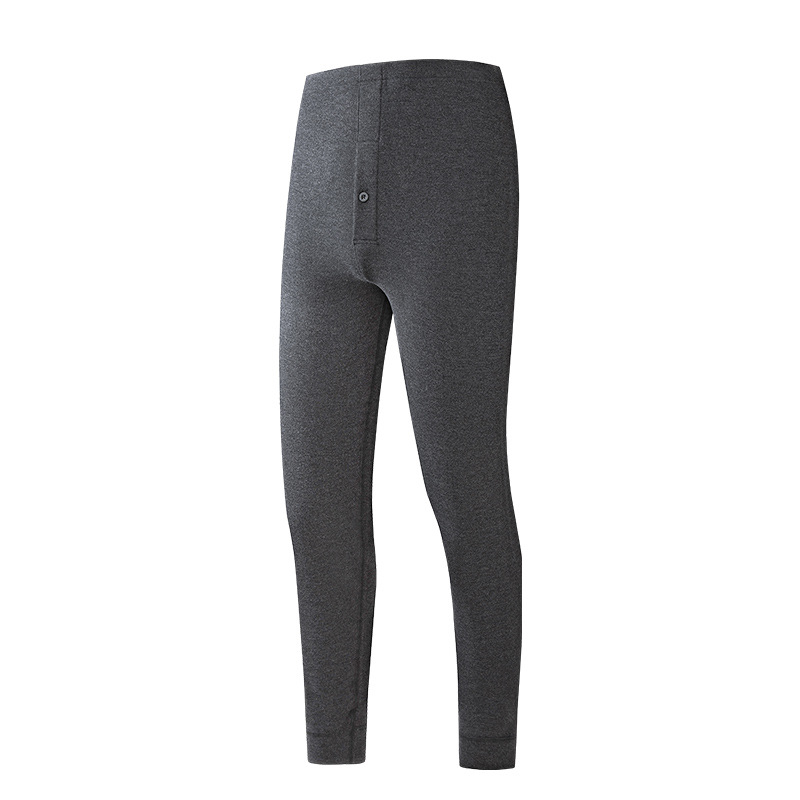 [Enorme y cálido] Pantalones largos de otoño e invierno de lana de seda para hombres más polainas sin costuras de terciopelo, pantalones calientes gruesos en stock