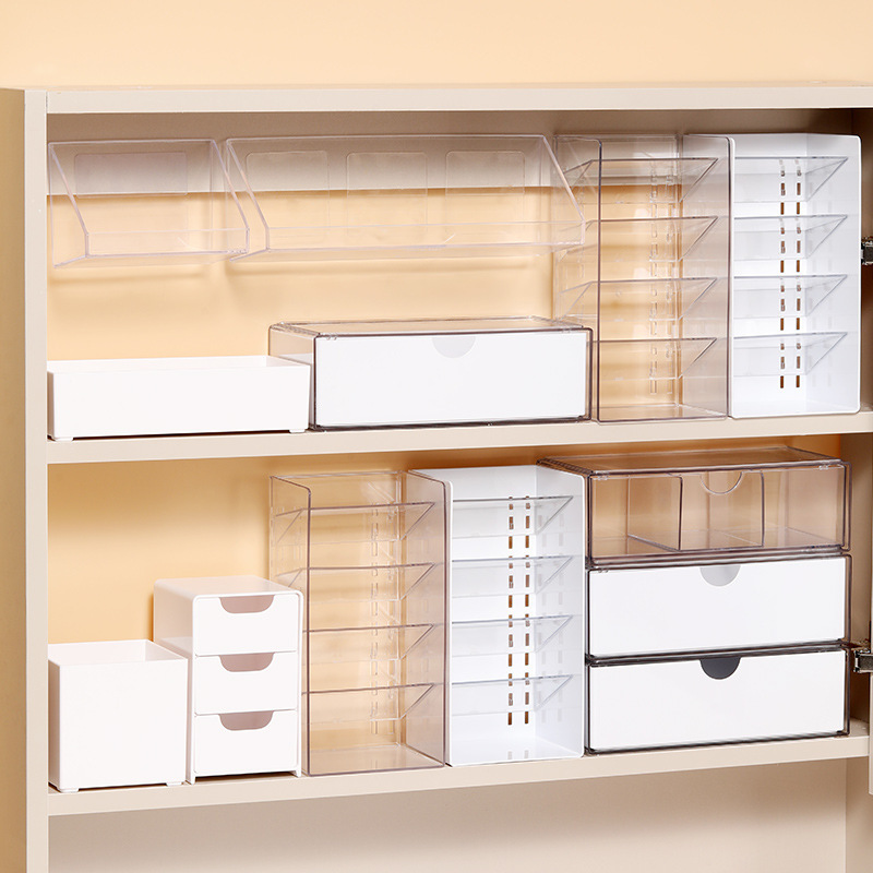 Mirror cabinet storage box cosmetics toilet skin care products wash dressing table lipstick rack desktop finishing box