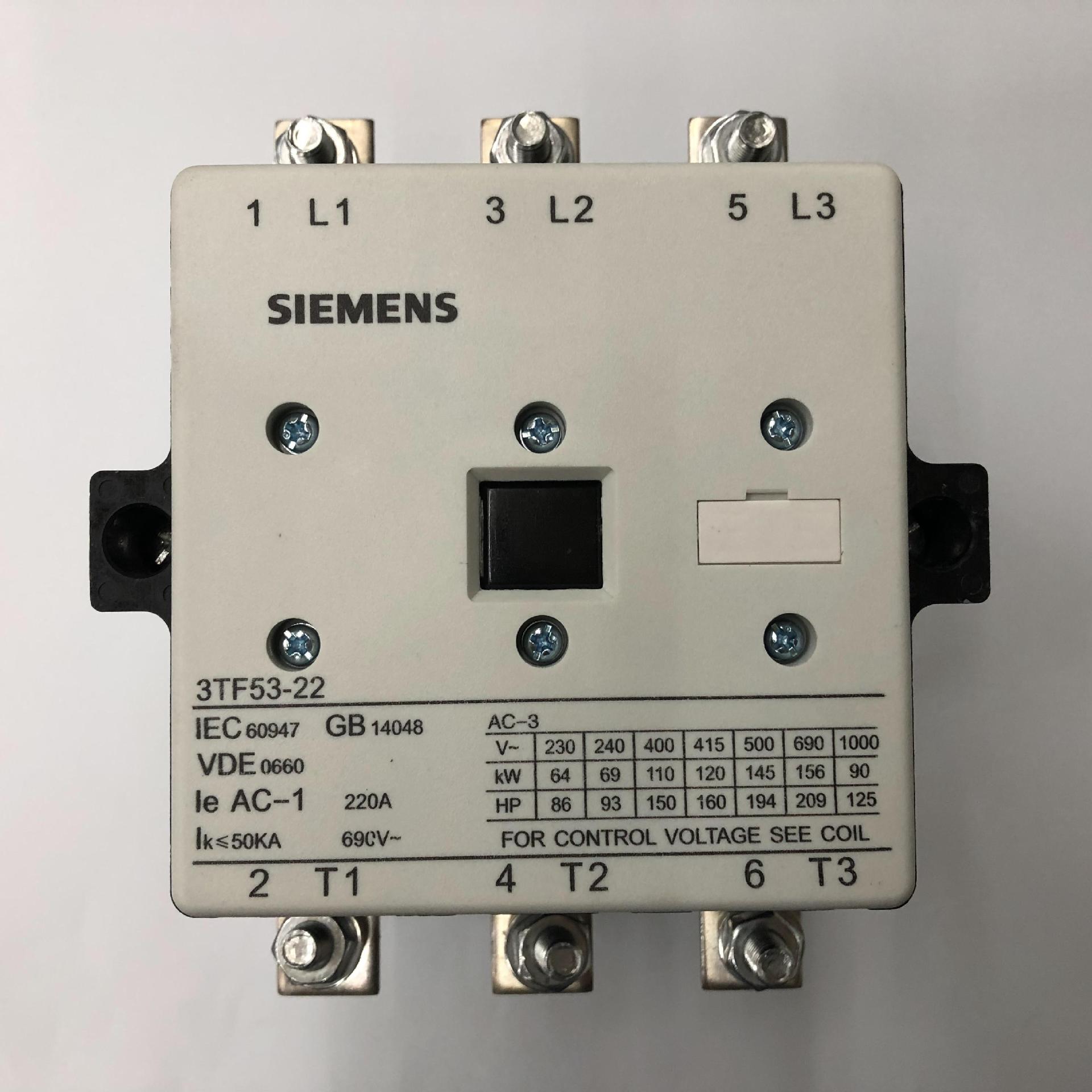 原装正品3TF5322-0XQ0 AC380V 50/60Hz西门子三级交流接触器