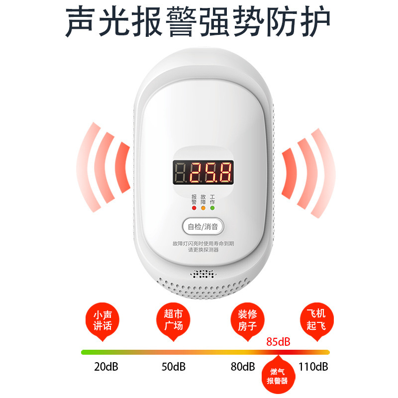 智能天燃气报警器远程提醒燃气体探测养老厨房燃气泄漏检联动闭阀|undefined