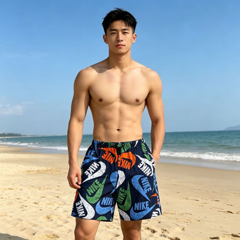 Beach shorts for men, large size, quick-drying, loose fit, suitable for swimming, beach vacation, fashionable, exclusive for plus-size individuals Beach shorts for men, large size, quick-drying, loose fit, suitable for swimming, beach vacation, fashionable, exclusive for plus-size individuals
