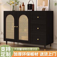 餐边柜储物柜家用客厅厨房茶水碗柜奶油风橱柜收纳置物柜子厨房用