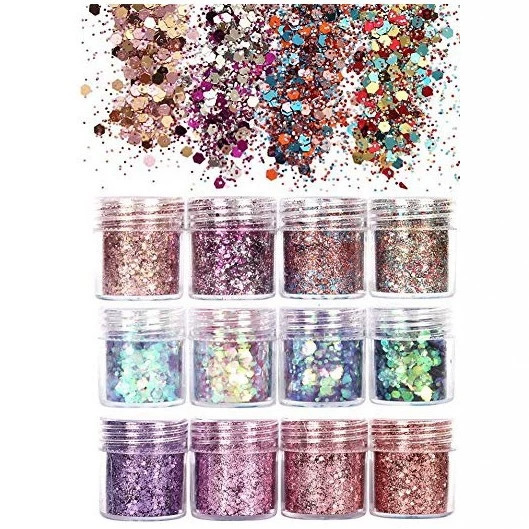 Mixed Powder +1+2 + 3mm small sequins ultra-thin nail gradient color suit nail polish 12 bottles Amazon hot sale Mixed Powder +1+2 + 3mm small sequins ultra-thin nail gradient color suit nail polish 12 bottles Amazon hot sale
