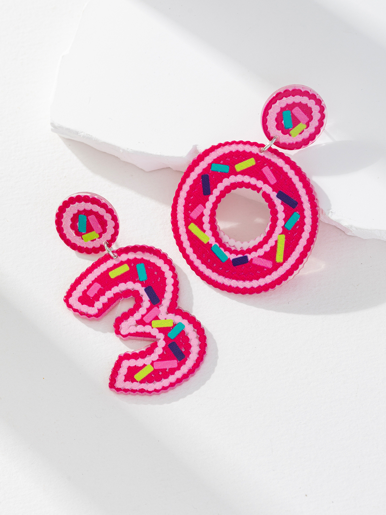 13g Weight Drop Earrings Classification 1 Pair Quantity 1 Pair Halloween Cartoon Style Number Skull Resin Drop Earrings