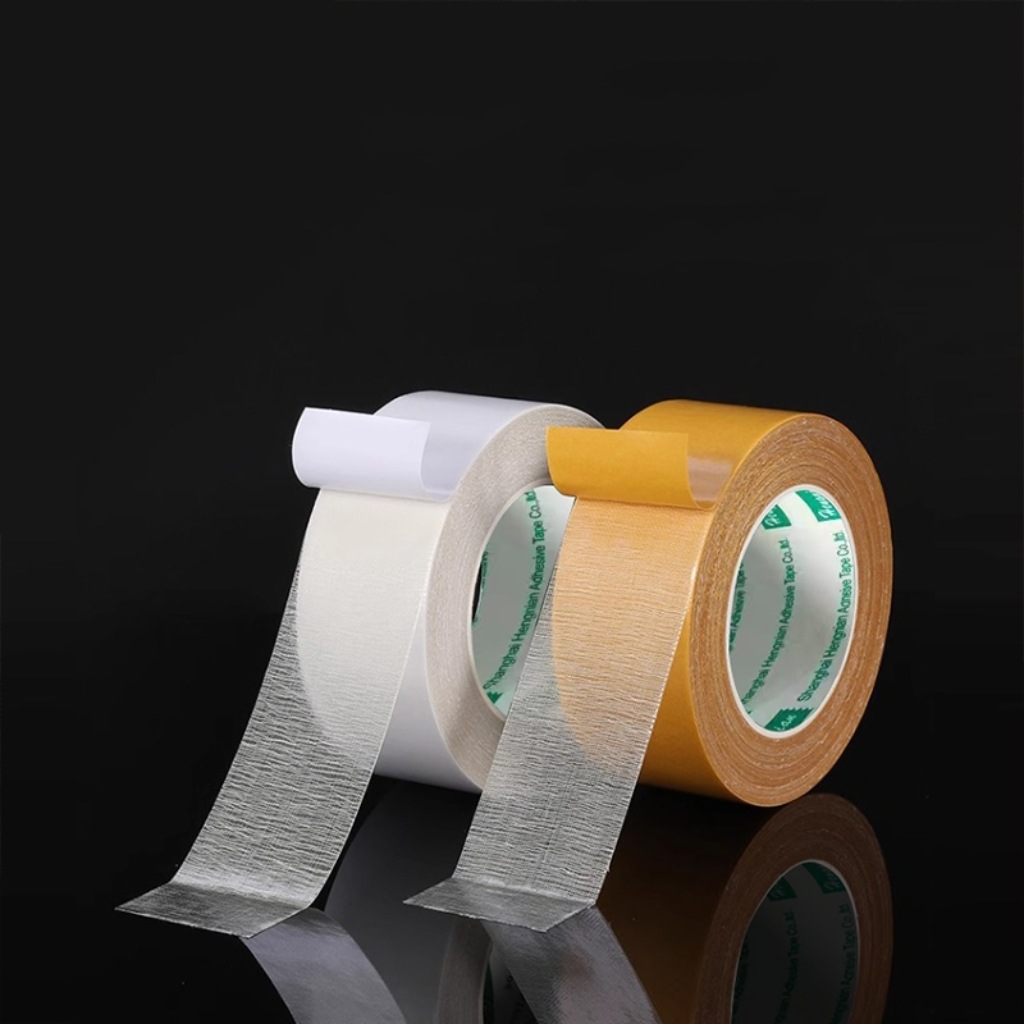 Cinta de tela de doble cara al por mayor Cinta de alfombra de rejilla de exposición de boda fuerte de Alto adhesivo Cinta de tela Cinta adhesiva de doble cara