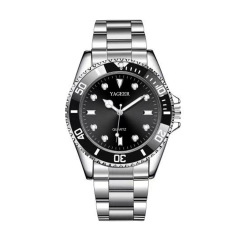 Popular online influencer livestreams wholesale men's steel-band watches: Quartz calendar replica, black-and-green gift version—Laowang Water Ghost watch for men