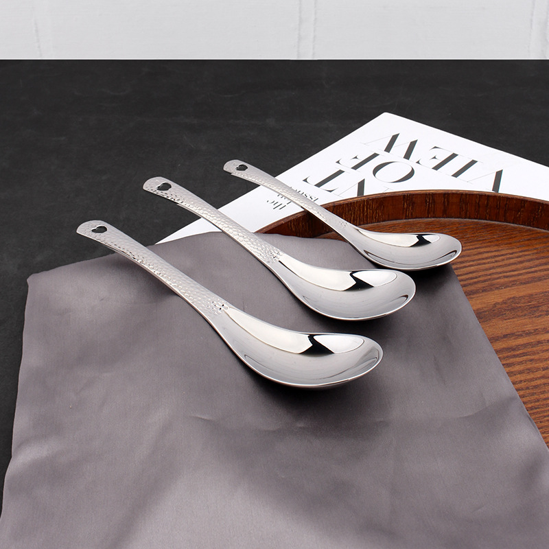 18 / 10 cucharas de acero inoxidable Yuan Bao cucharas de sopa