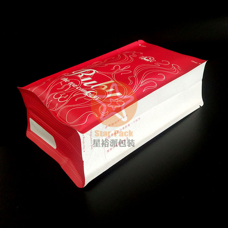 新品大力推荐100克茶泡铝箔自封包装袋 彩印哑光八边封镀铝茶泡袋