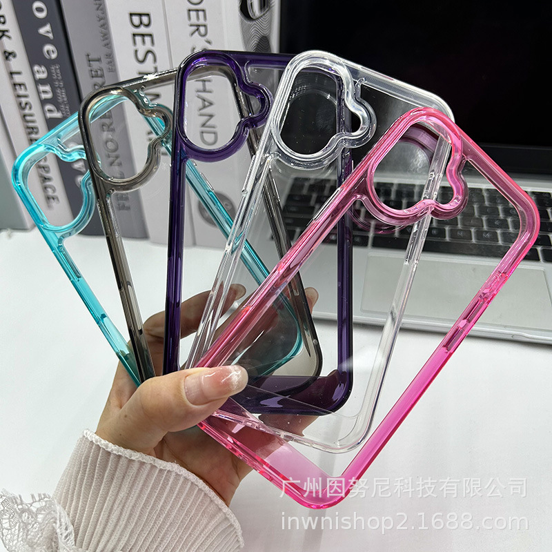 适用苹果iphone16亚克力16e防摔手机壳二合一电镀按键二代太空壳