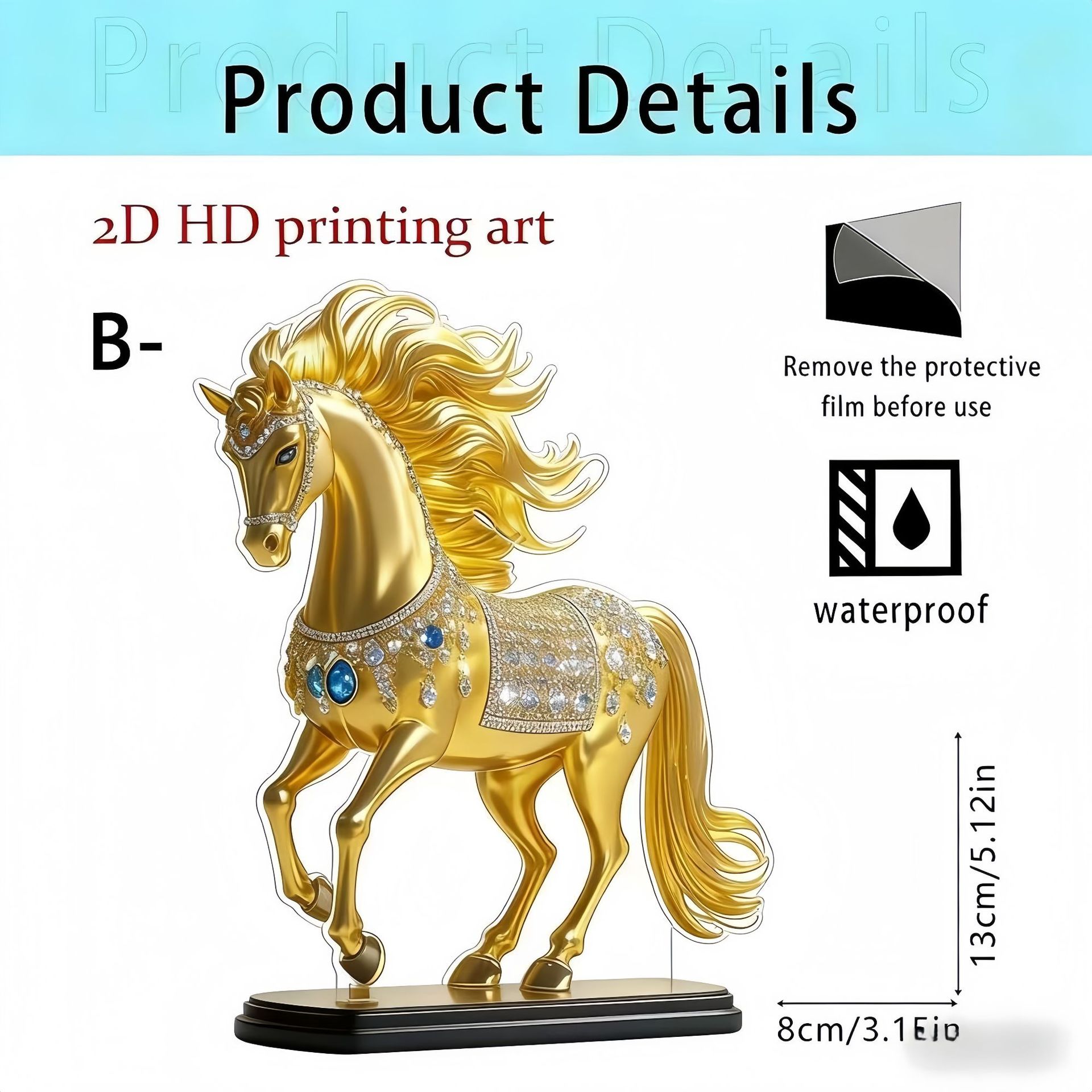 Colgante transfronterizo nuevo año del caballo 2026 acrílico 2D decoración de escritorio para el hogar decoración de la sala de estar decoración de vacaciones del dormitorio