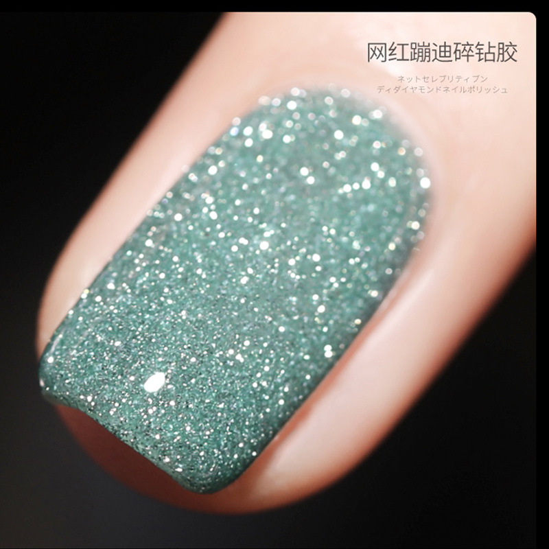 Nuevo polvo de cristal Super flash terapia de luz brillante esmalte de uñas pegamento Taladro de uñas rojo neto 2021