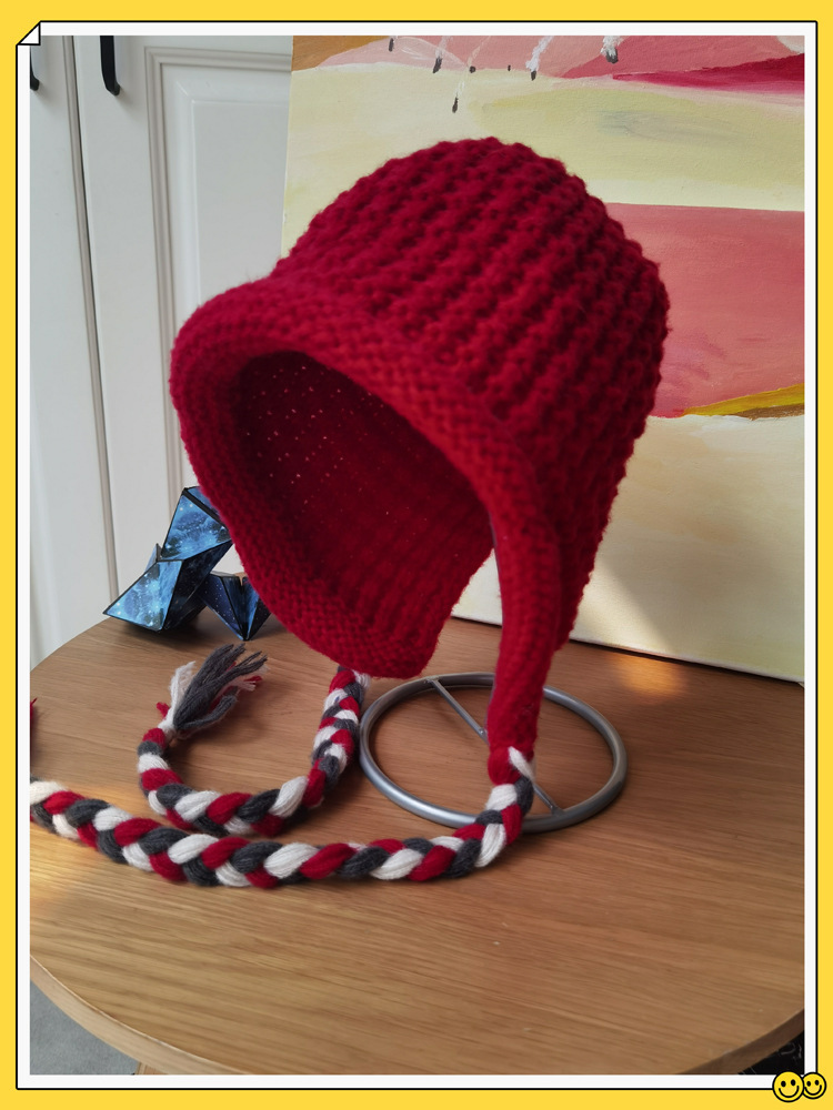 Tricoté pour femme en automne hiver, avec un petit visage, un style ethnique, un bonnet en tricot chaud et un chapeau Lei Feng_voghion.com