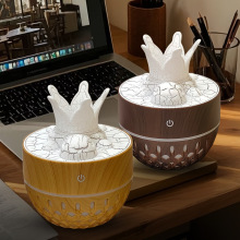 200ML新款创意USB皇冠乌龟裂纹木纹加湿器香薰机礼品批发办公家用