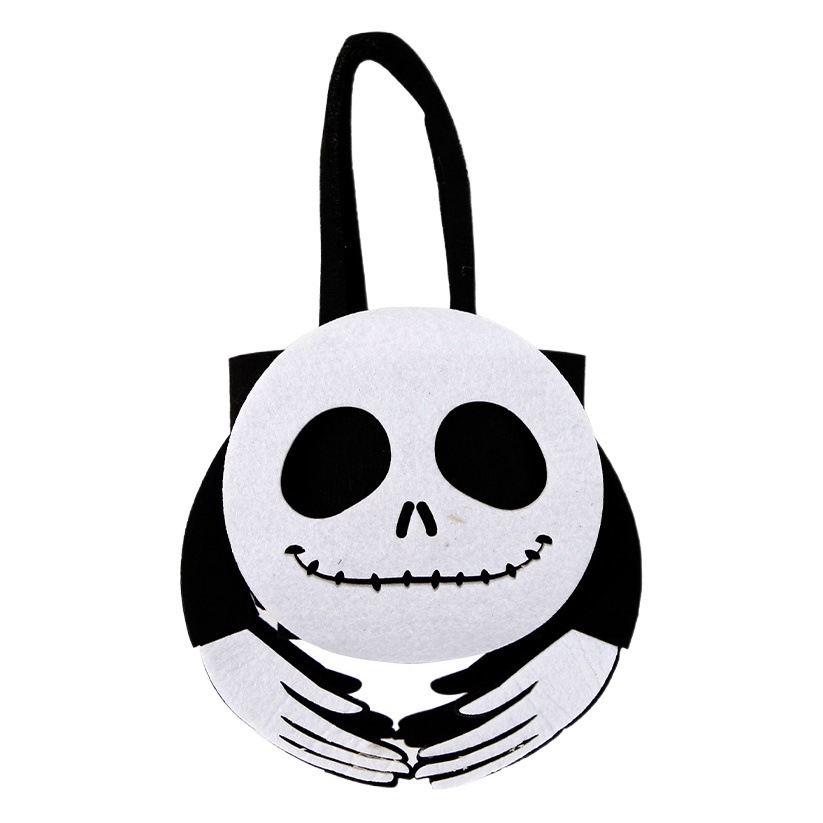 Bolsa de dulces decorativa para Halloween, bolsa de regalo para niños, tela no tejida, divertida bolsa de mano, suministros para fiestas del Festival de los Muertos