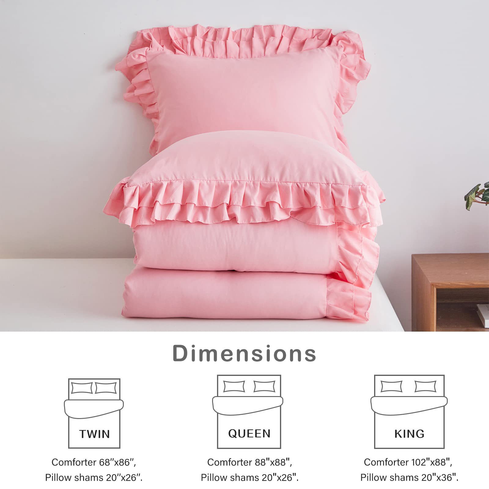 Pink Queen(1 Comforter + 2 Pil