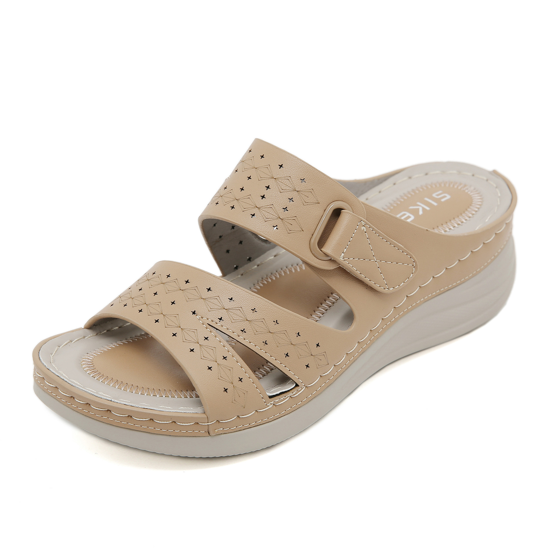 JS777 - 20 nuevo estilo de moda de cabeza redonda transfronteriza de 2025 zapatillas casuales de tamaño grande para mujeres