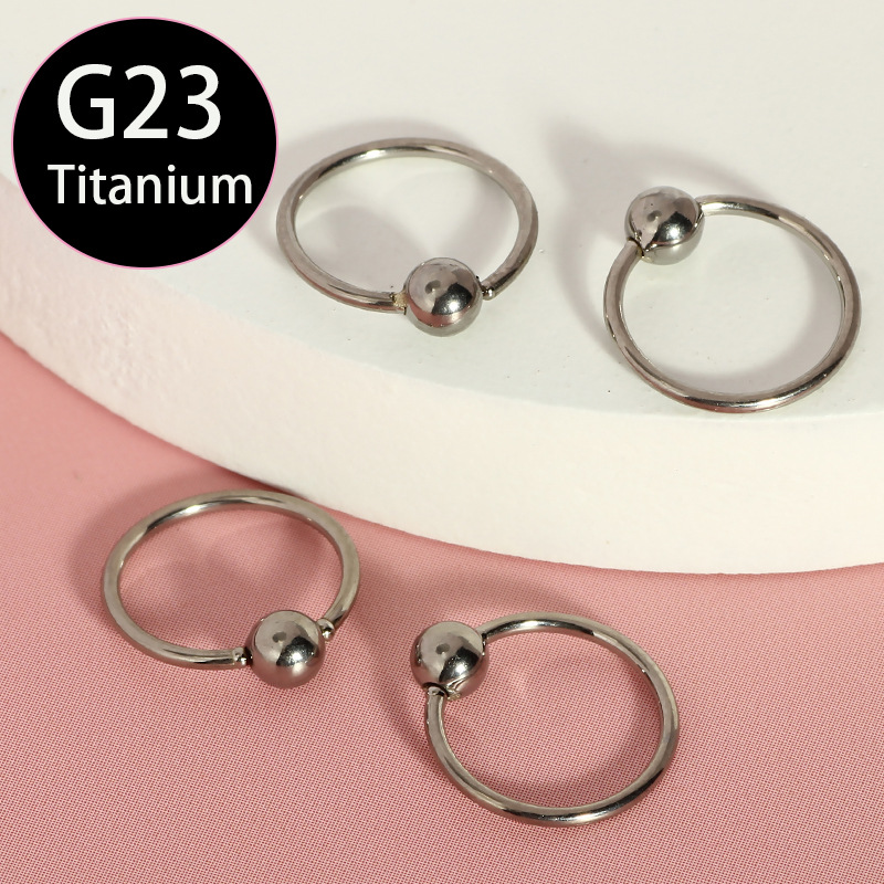 G23 Titanium 20g Nose Ring Clip Ball Ring BCR Multi-Purpose Ring for Nose Ear Piercing detail image 8