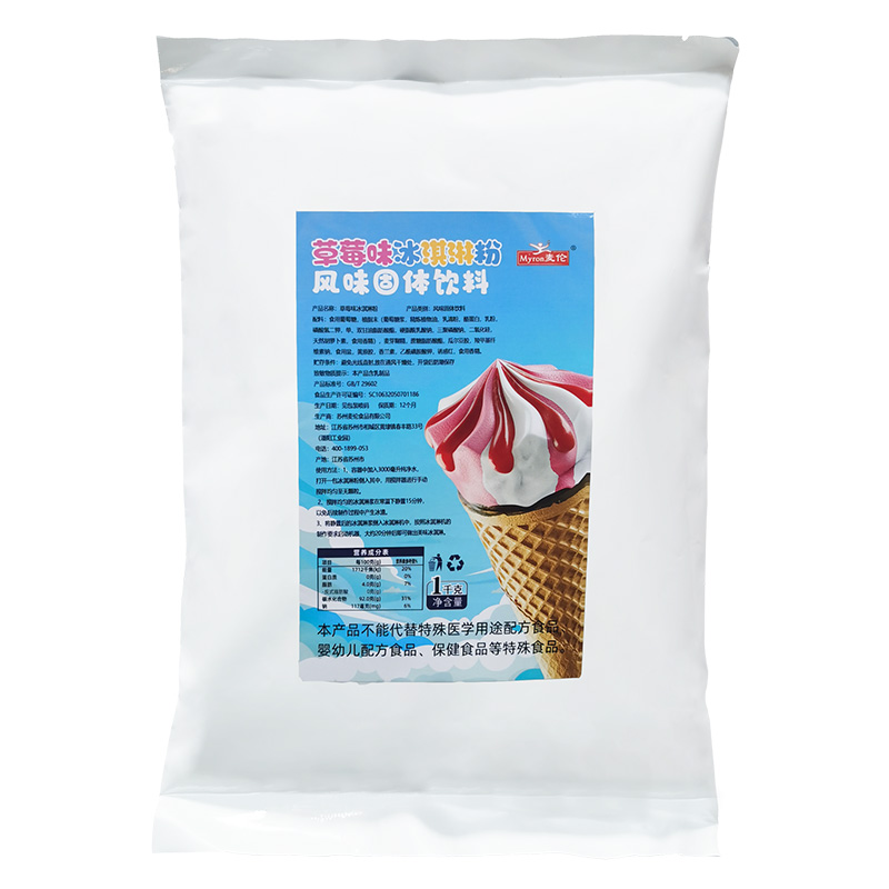 【마일룬】딸기맛 아이스크림 파우더 1kg*15팩