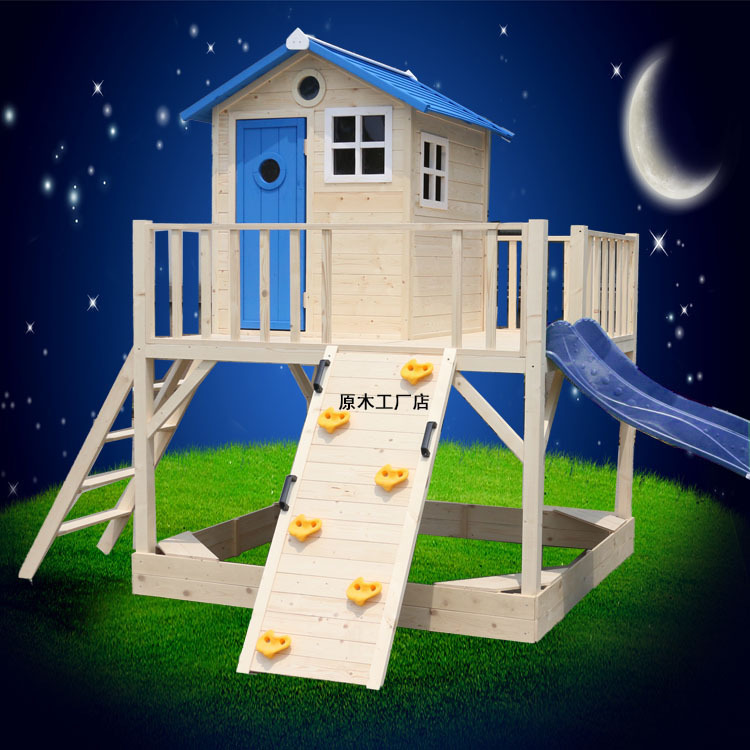 Kindergarten Outdoor Chalet Doll Play House Large Toy Tree House Climbing Amusement Park Slide Children's Chalet