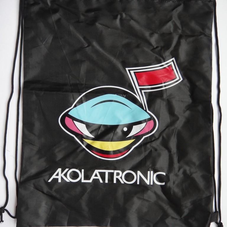 供应牛津布束口袋，卡通热升华印刷的抽绳袋，牛津布鞋包