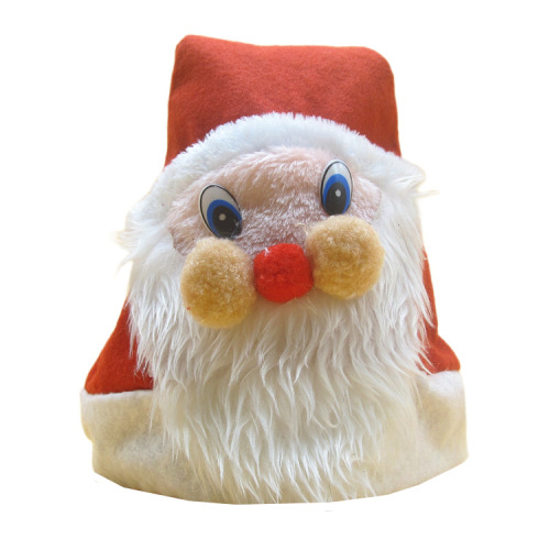 Christmas hat luminous Christmas hat children's antler hat elderly gold velvet adult non-woven common hat decoration