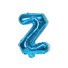 Blue balloon, layout, decorations, 16inch, gradient, English letters