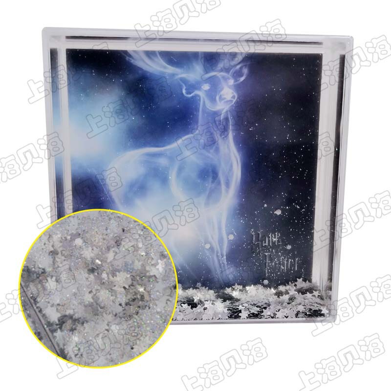 Special fixed silver square series: silver five-pointed star + silver quicksand Harry Potter peripheral photo frame