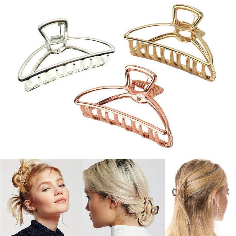Amazon Cross-Border Hair Accessories New Alloy Metal Large Hairpin Hairpin Large Geometric Simple Adult Hair Accessories Headdress