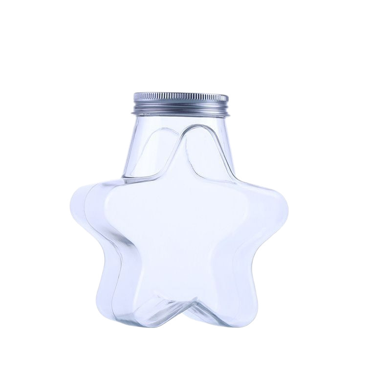 卸売ペット透明スターボトル使い捨てジュースミルクティードリンクボトルキャンディプラスチック包装ボトルウィッシングボトル|undefined
