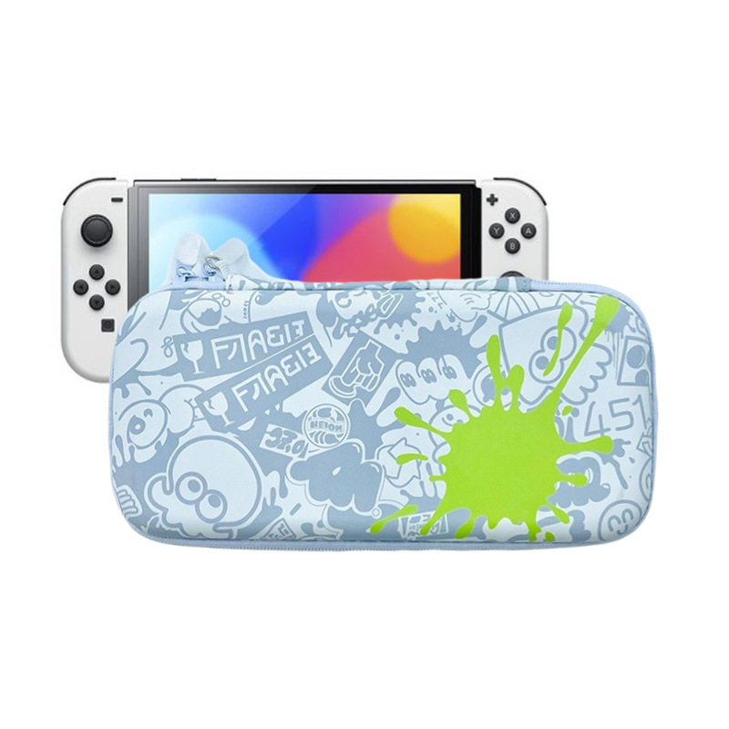 Nintendo interruptor OLED bolsa de almacenamiento spray3 Jet Warrior 3EVA bolsa de material super suave bolsa dura
