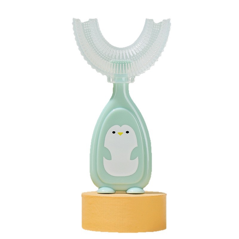 Nuevo cepillo de dientes manual infantil en forma de U cepillo de dientes de silicona bebé bucal limpieza oral manual en forma de U