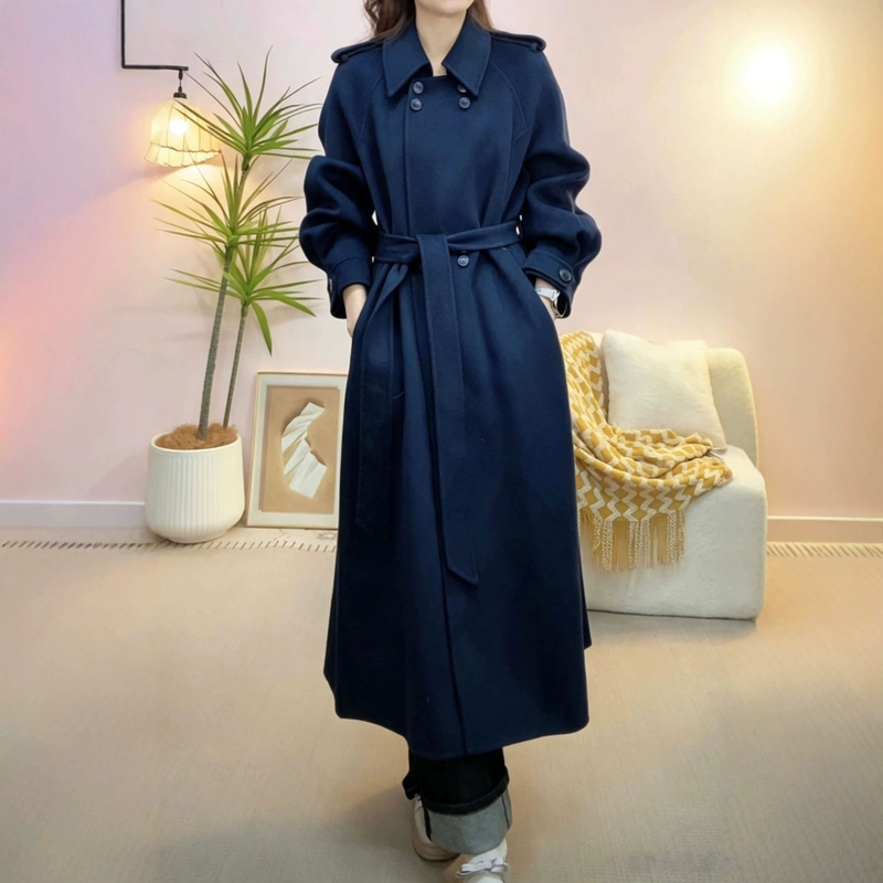 2026 Autumn New Fashionable and Elegant Korean Style Simple Versatile Mid-Length Double-Sided Coat 029 2026 Autumn New Fashionable and Elegant Korean Style Simple Versatile Mid-Length Double-Sided Coat 029