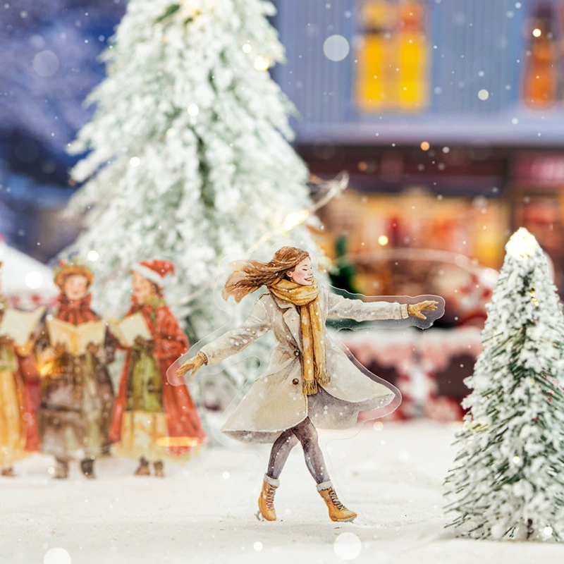 Красивый день ландшафтные наклейки Celebrate Christmas Together Серия Creative Materials Children's Handbook DIY сцена коллаж
