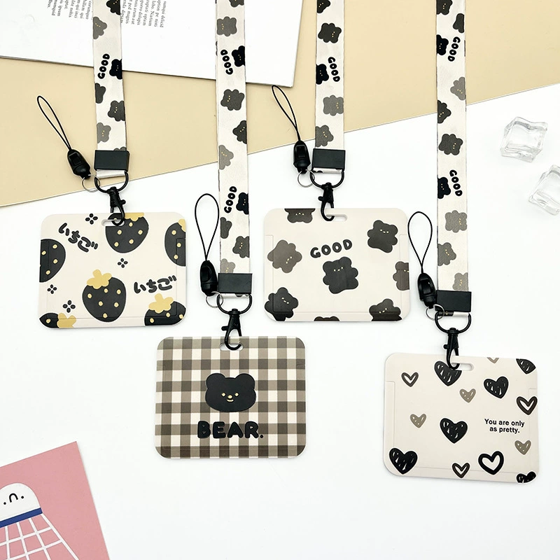 Слайд-рельеф Милый мультяшный держатель для карт Студенческая идентификационная карта Карта доставки в детский сад Автобусная карта Защитная крышка Трансграничная