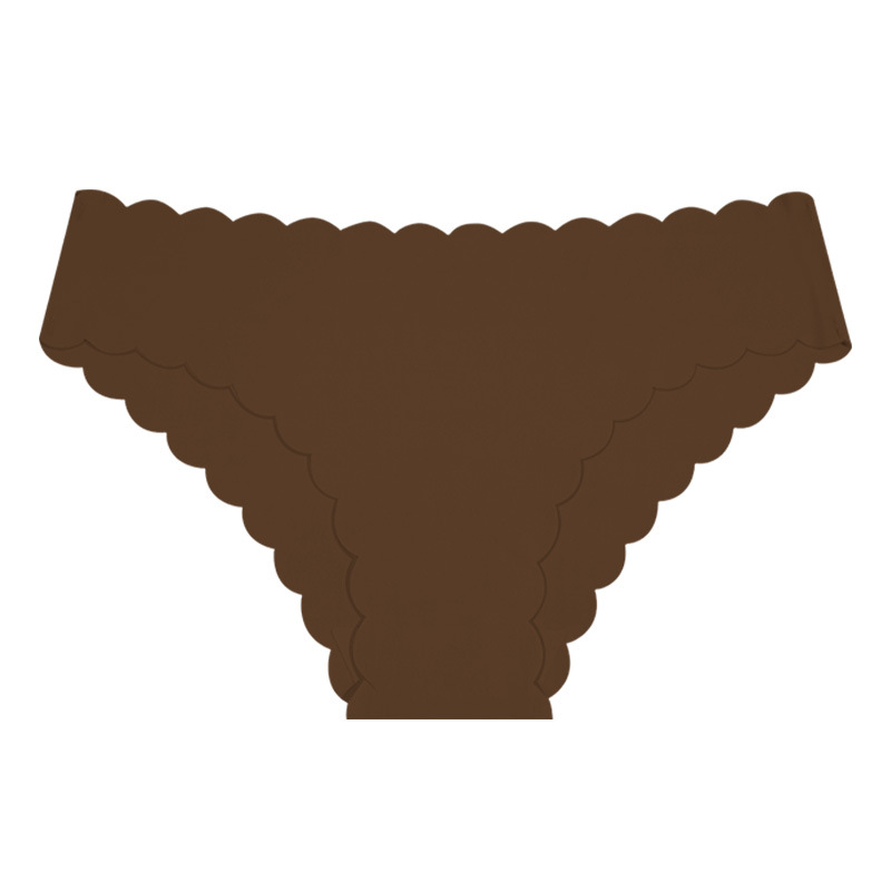Ropa interior de cintura baja de Europa y América ropa interior de mujer sin costura entrepierna de algodón puro encaje de onda desnuda ropa interior de triángulo de seda de hielo image 13