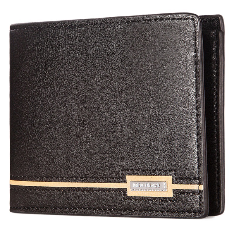 Nueva cartera corta de los hombres ocasionales de gran capacidad Multi-tarjeta de la PU bisagra billetera titular de la tarjeta de certificado