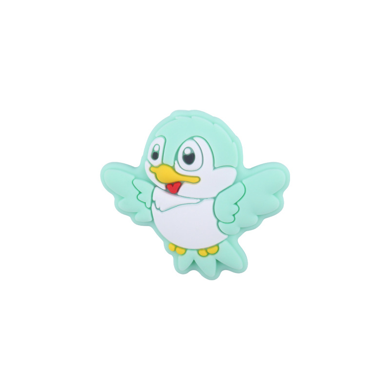 Bebé suministros de dibujos animados animal silicona pájaro mordedor creativo DIY bebé molar pezón anti-caída cadena Accesorios