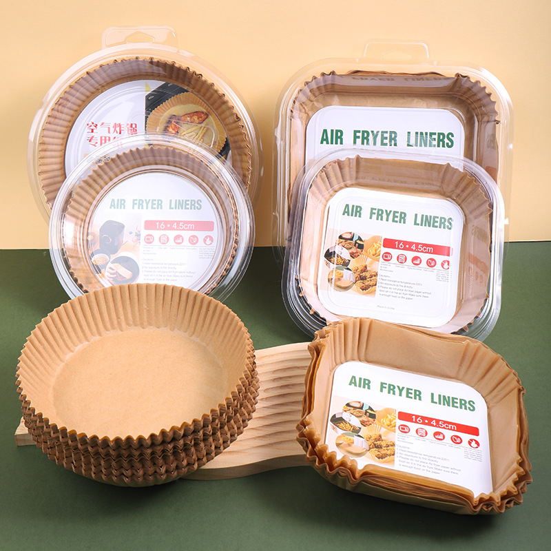 Cross-border Special Paper Tray for Air Fryer Household Baking Paper Oil-proof Round Square Silicone Paper Baking Paper
