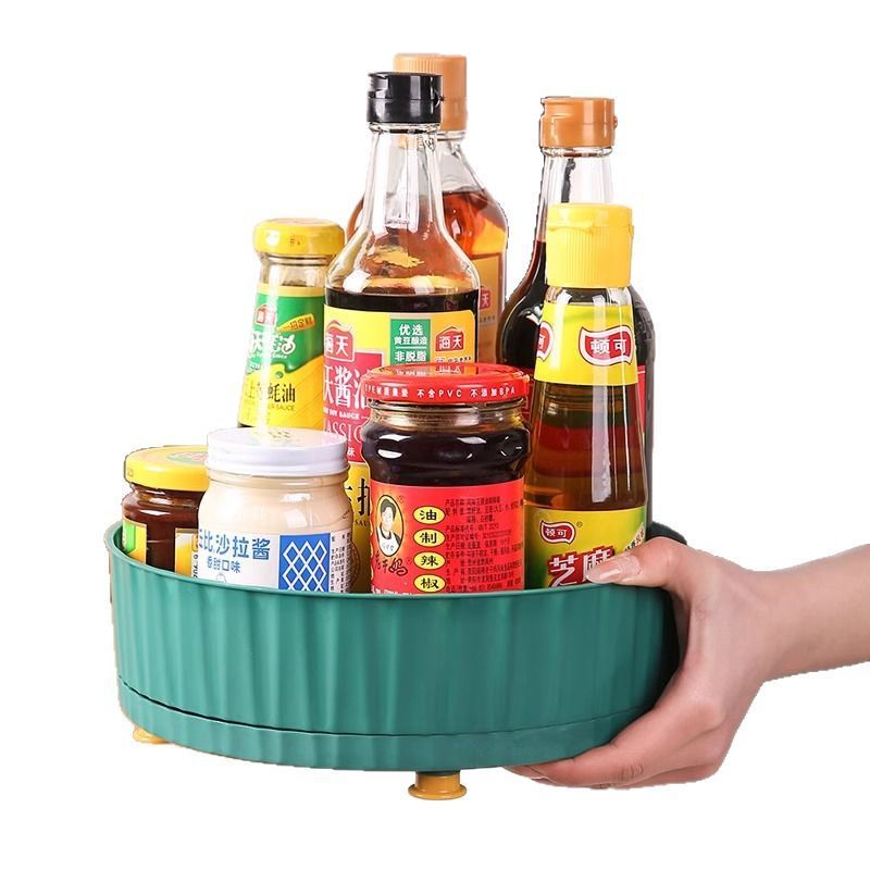 台所回転可能調味料棚多機能360度味付け醤油酢収納棚軽贅沢果物皿|undefined