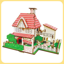 欢乐小屋DIY模型木制3D立体拼图儿童手工课拼装玩具活动礼品地摊