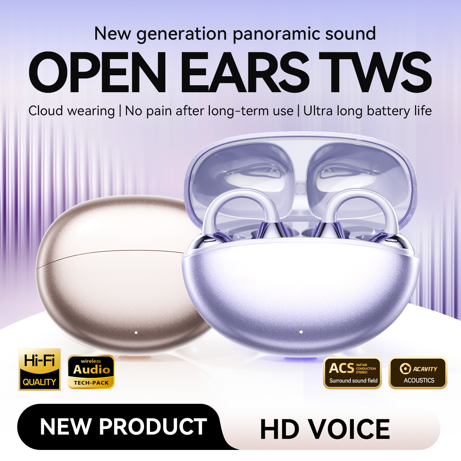 Nuovi auricolari Bluetooth GL8 Ear Clip Open Sports Wireless In-Ear con qualità audio HD_voghion.com