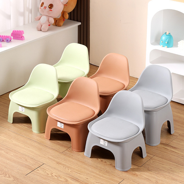 Children's backrest stool removable anti-slip small stool plastic…